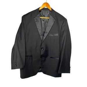 Carlo Losso 150 Performance sports coat black size 44R 2 button front high twist